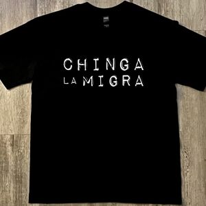 Chinga La Migra Graphic Tee Black Cotton Unisex Large F*ck Ice